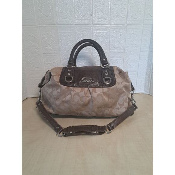 Coach Signature Ashley Satchel  Bag Large RARE - Picture 1 of 14